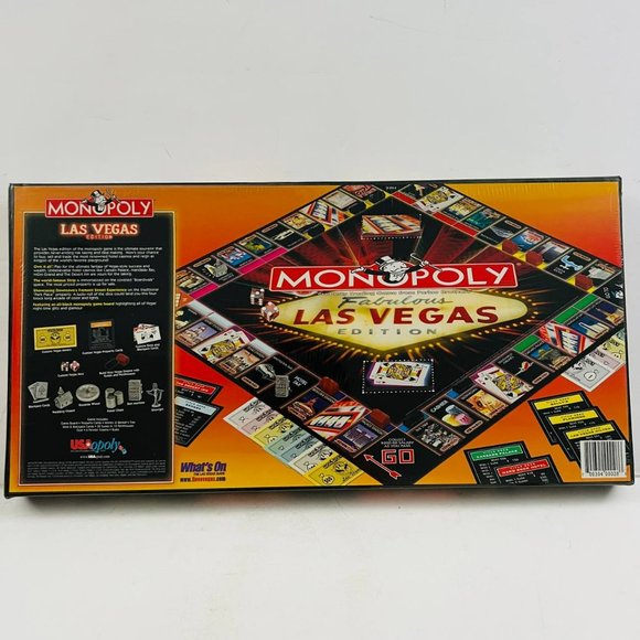 Vintage Monopoly Las‎ Vegas Edition Board Game 2000 Hasbro USAopoly Sealed - Picture 2 of 7
